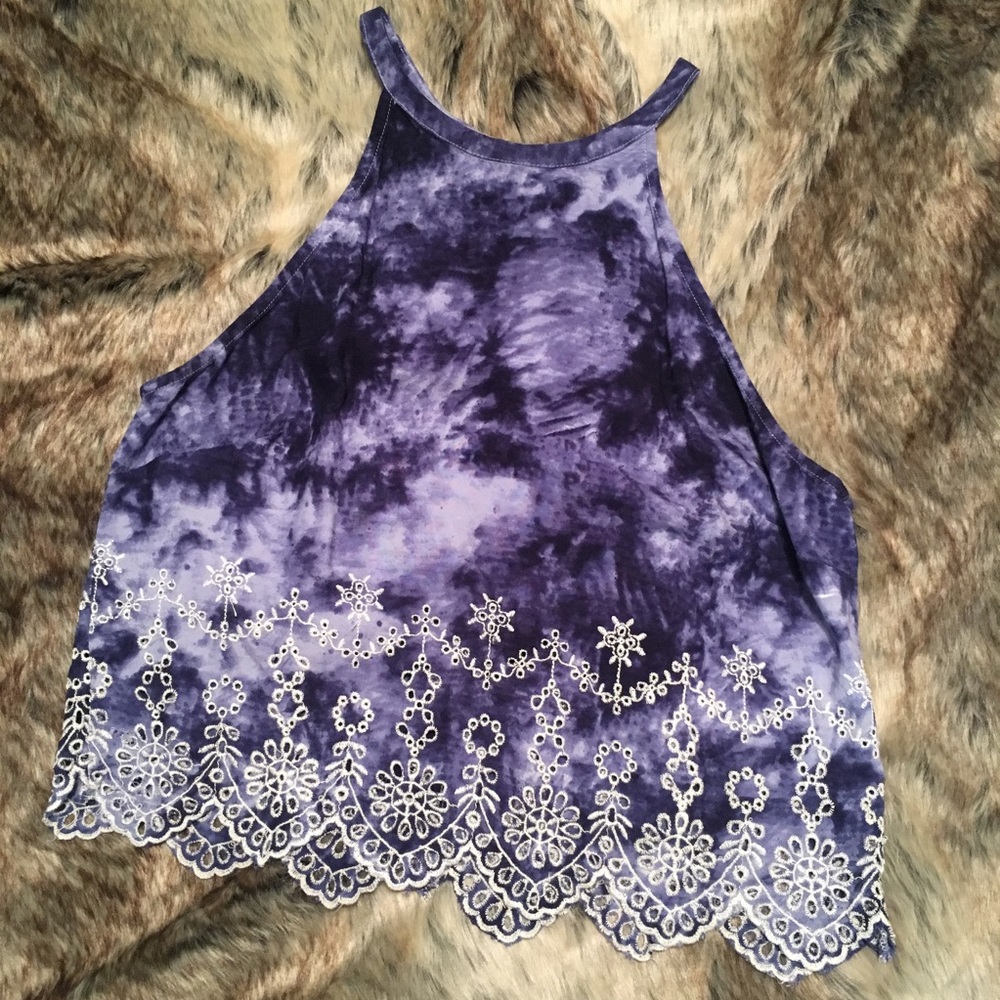🦋BOGO SALE Blue Tie-Dye Kendall & Kylie Crop Top